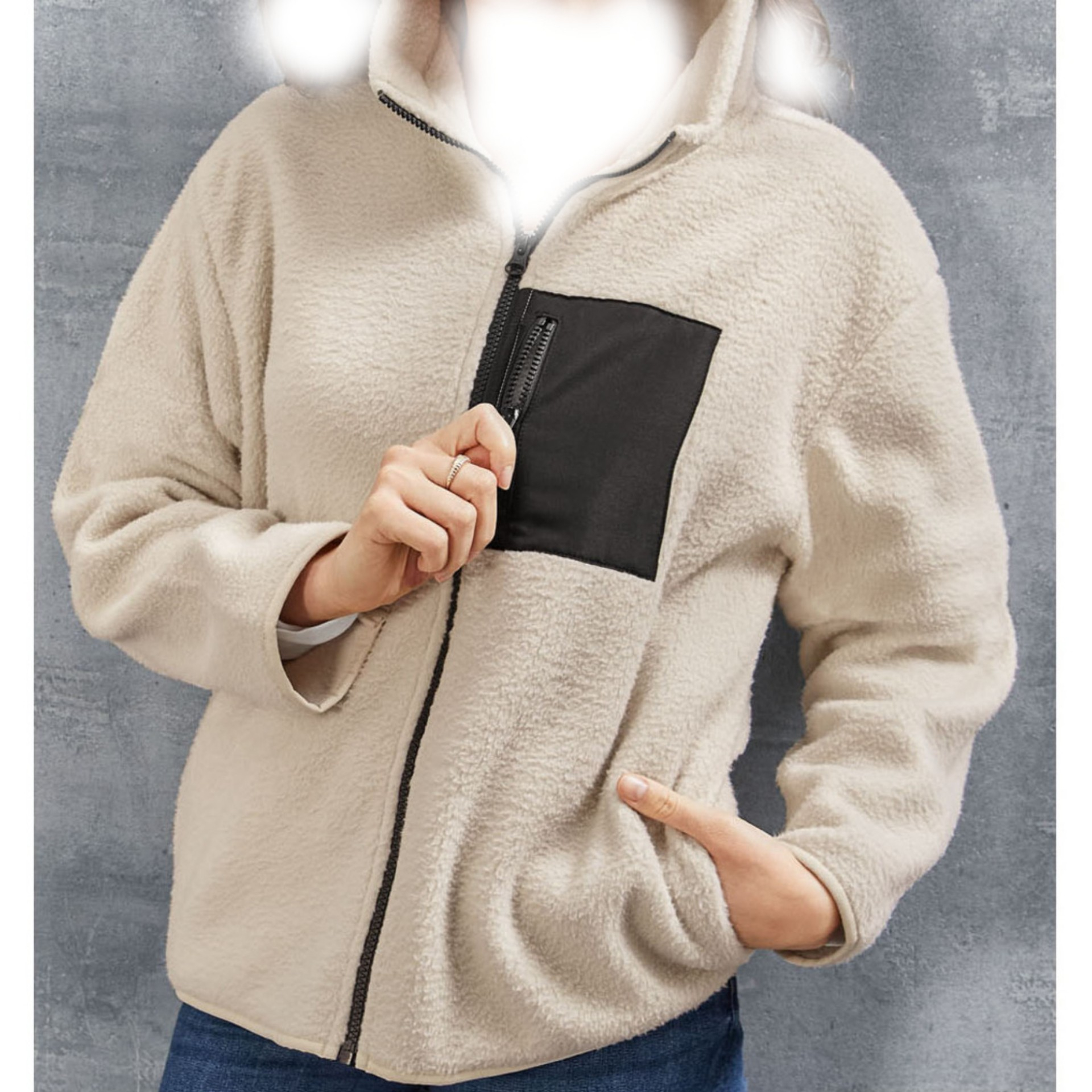 سویشرت زنانه اسمارا LS373 مدل LS373 کرم - تصویر ۷